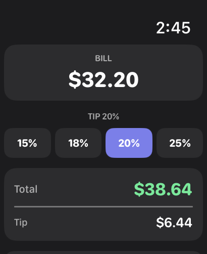 Tiply Apple Watch screenshot 2