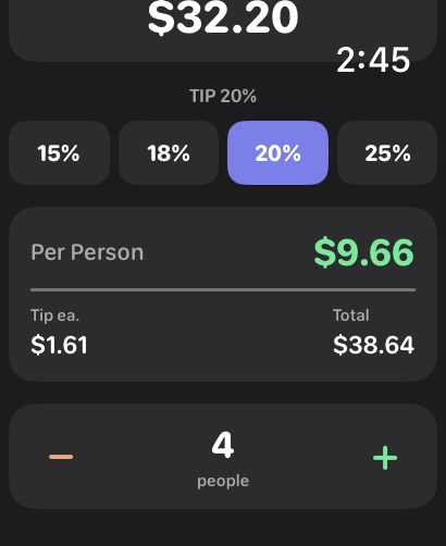 Tiply Apple Watch screenshot 3